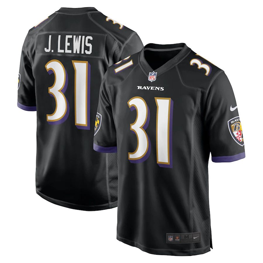Men Baltimore Ravens #31 Jamal Lewis Nike Black Retired Player NFL Jersey->atlanta falcons->NFL Jersey